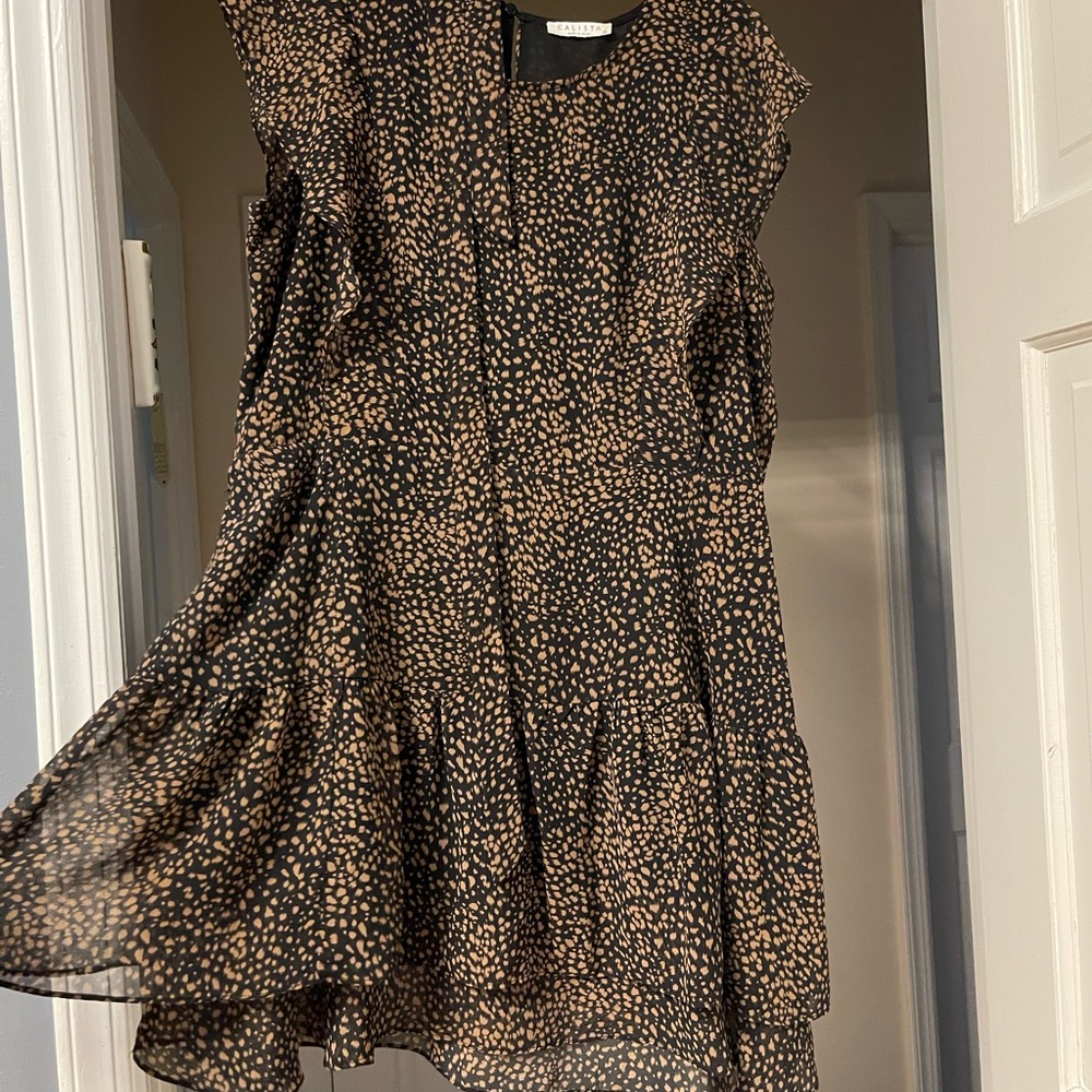 GORGEOUS BROWN AND BLACK DRESS SIZE L